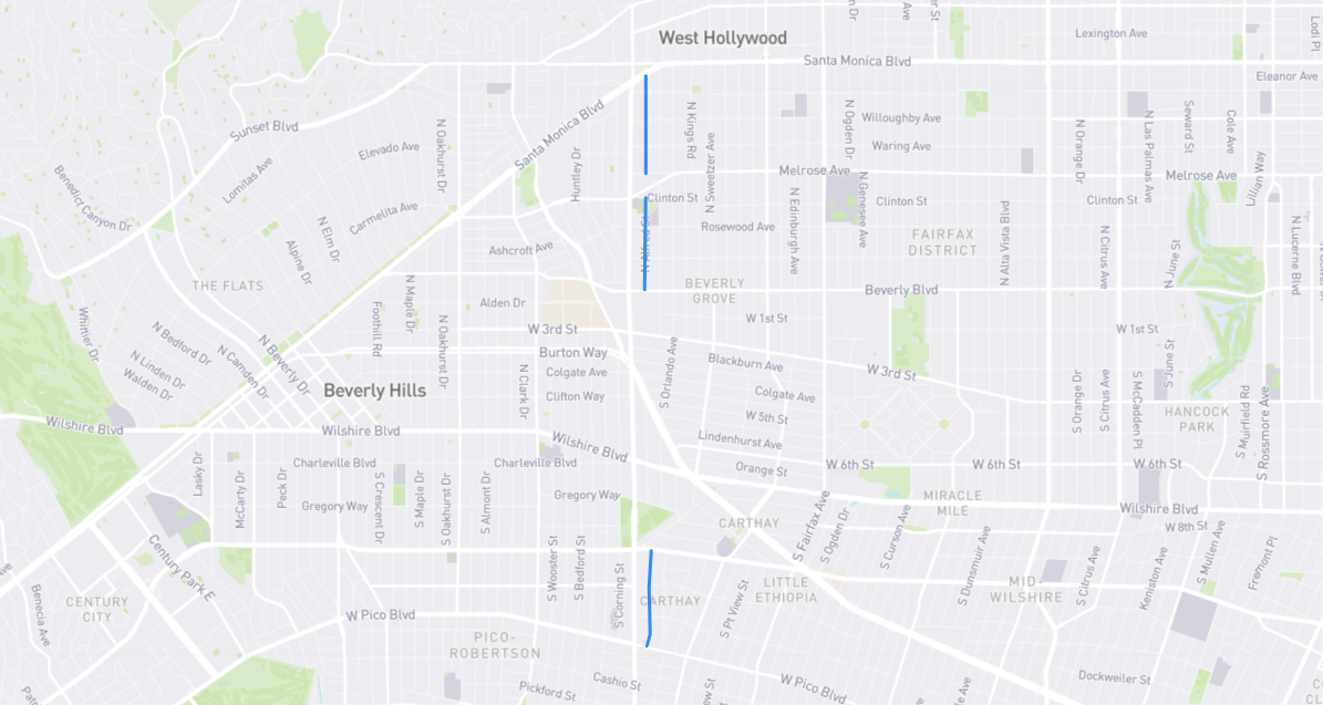 Map of Alfred Street in Los Angeles County, California