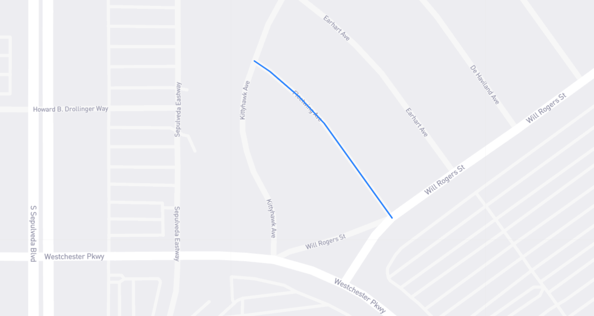 Map of Fleetwing Avenue in Los Angeles County, California