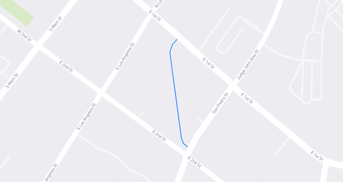 Map of Astronaut Ellison S. Onizuka Street in Los Angeles County, California