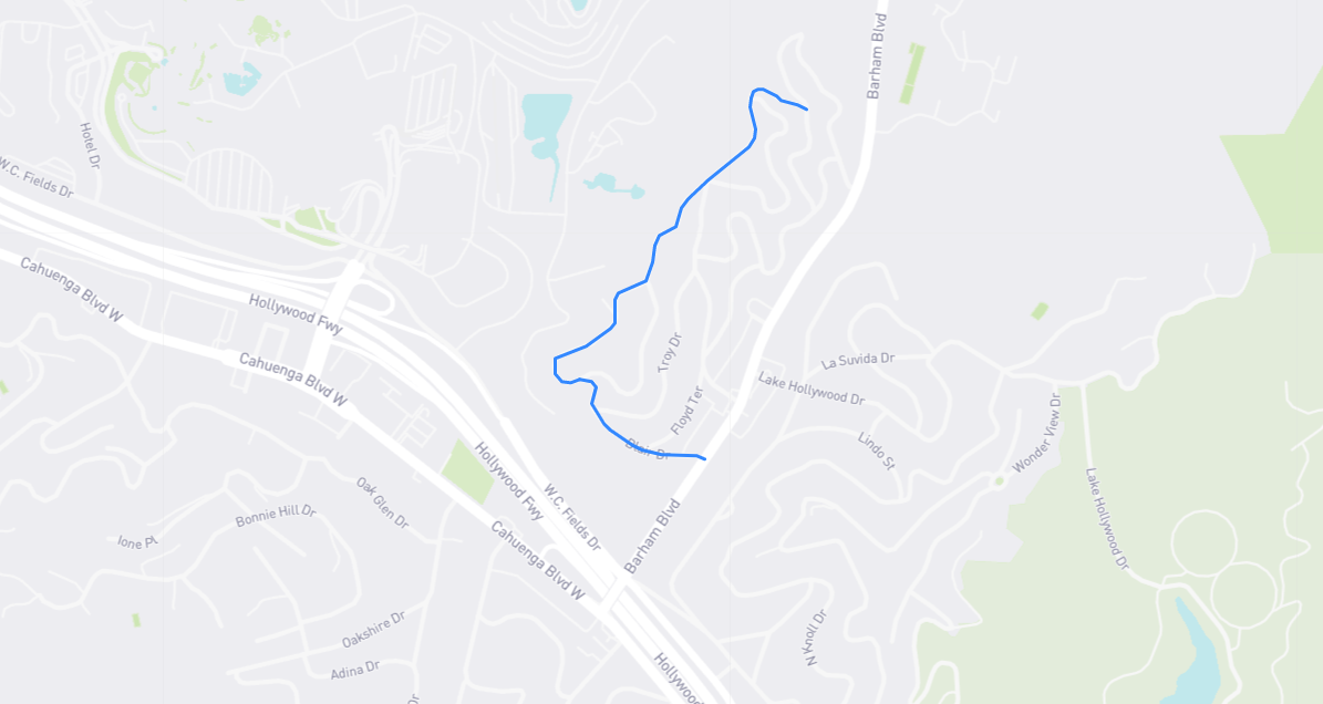 Map of Blair Drive in Los Angeles County, California