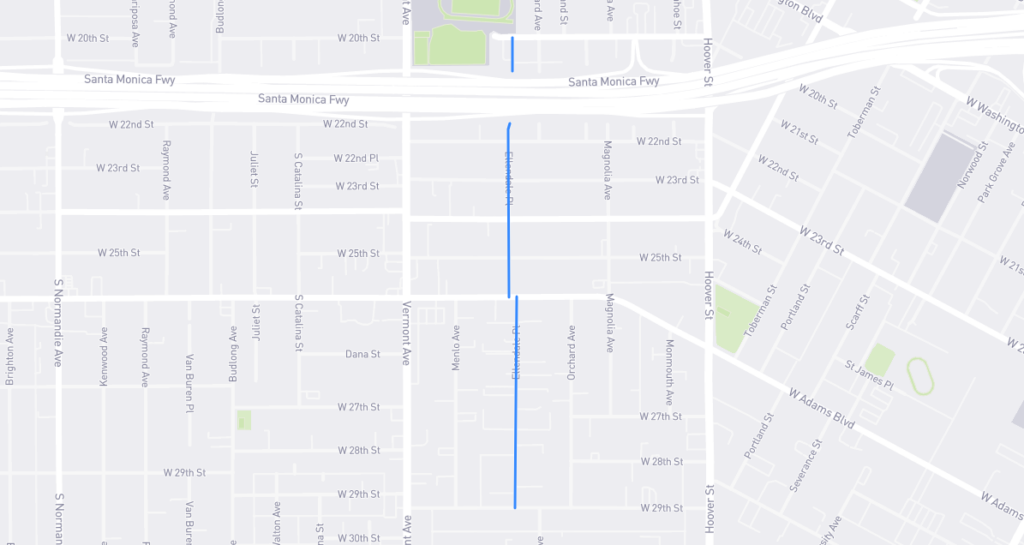 Ellendale Place L.A. Street Names