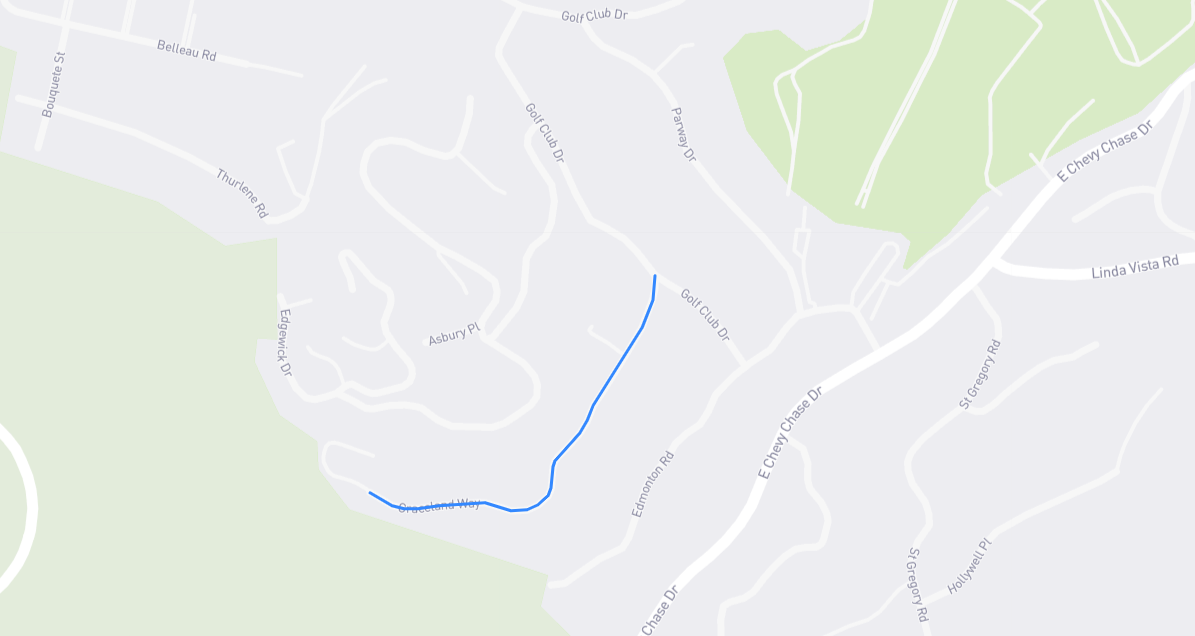 Map of Graceland Way in Los Angeles County, California