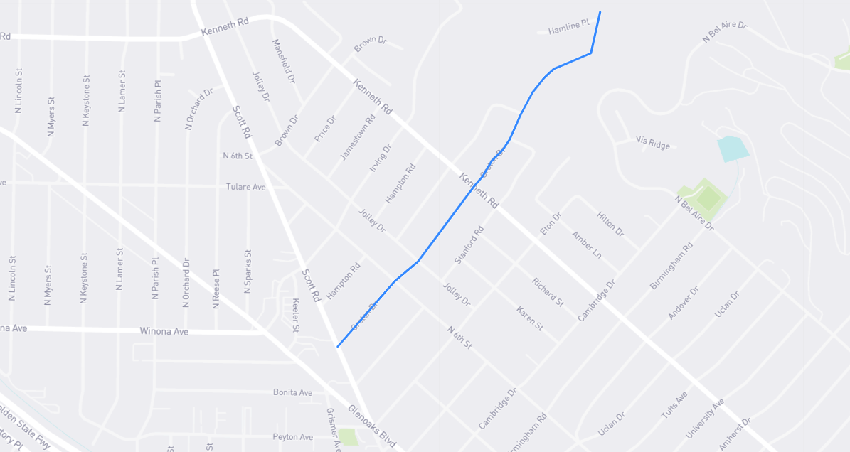 Map of Groton Drive in Los Angeles County, California