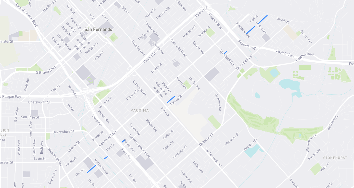 Map of Jouett Street in Los Angeles County, California