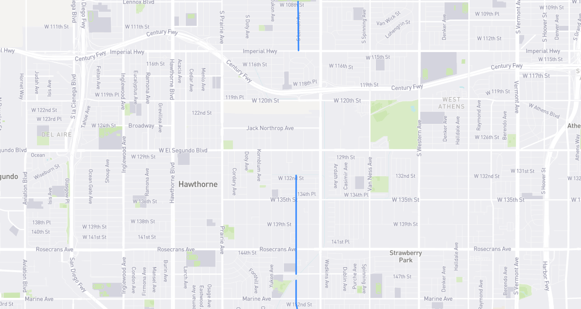 Map of Lemoli Avenue in Los Angeles County, California