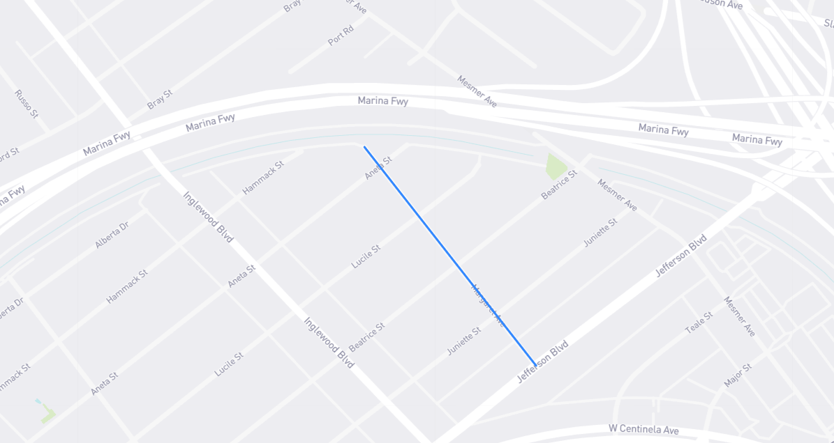 Map of Margaret Avenue in Los Angeles County, California