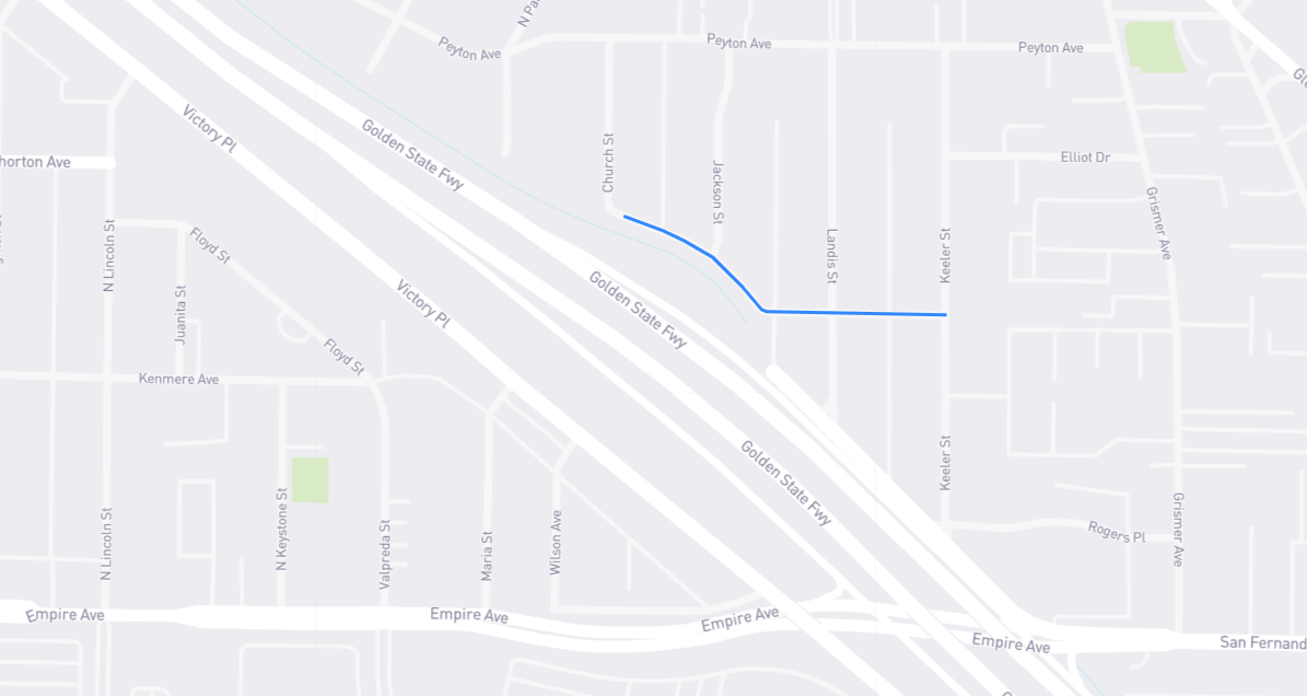 Map of Morgan Avenue in Los Angeles County, California