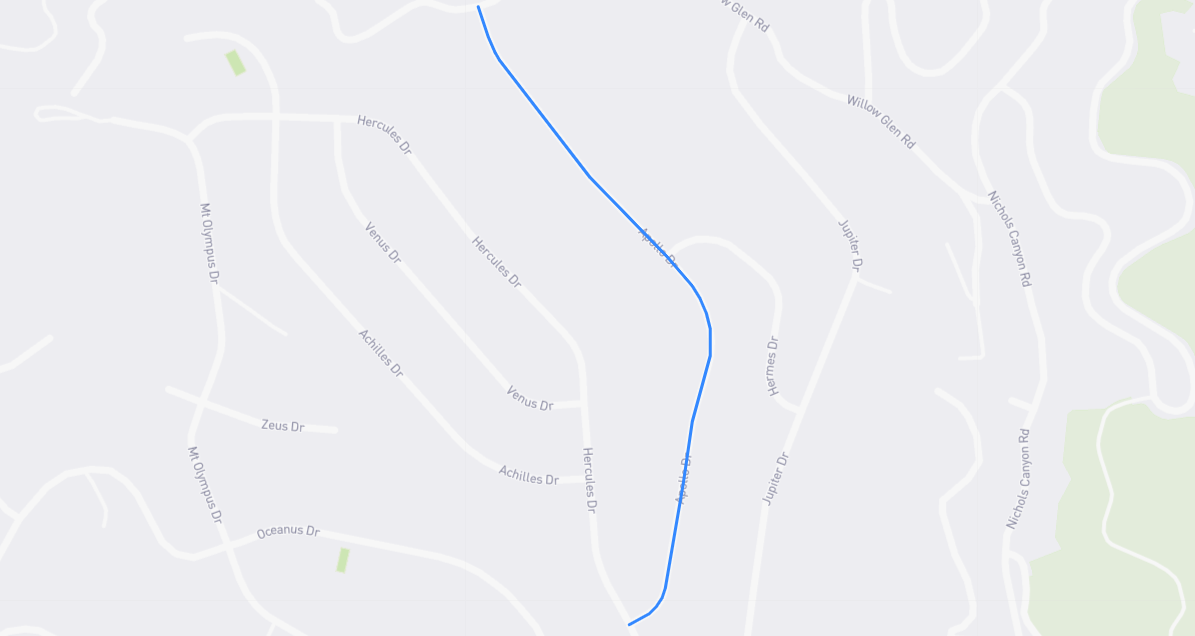 Map of Apollo Drive in Los Angeles County, California