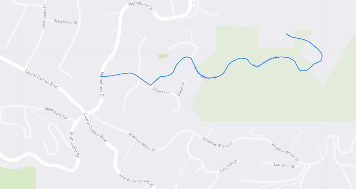 Map of Briar Summit Drive in Los Angeles County, California