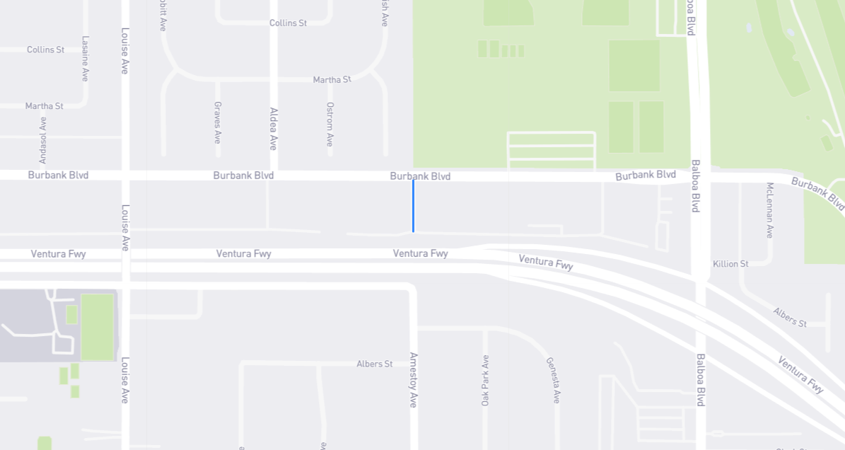Map of Edward Everett Horton Lane in Los Angeles County, California