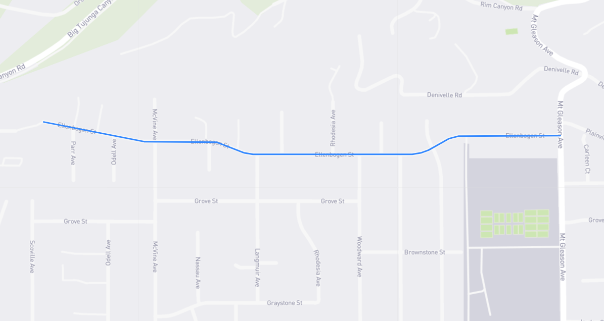 Map of Ellenbogen Street in Los Angeles County, California