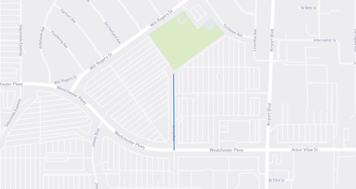 Map of Jenny Avenue in Los Angeles County, California