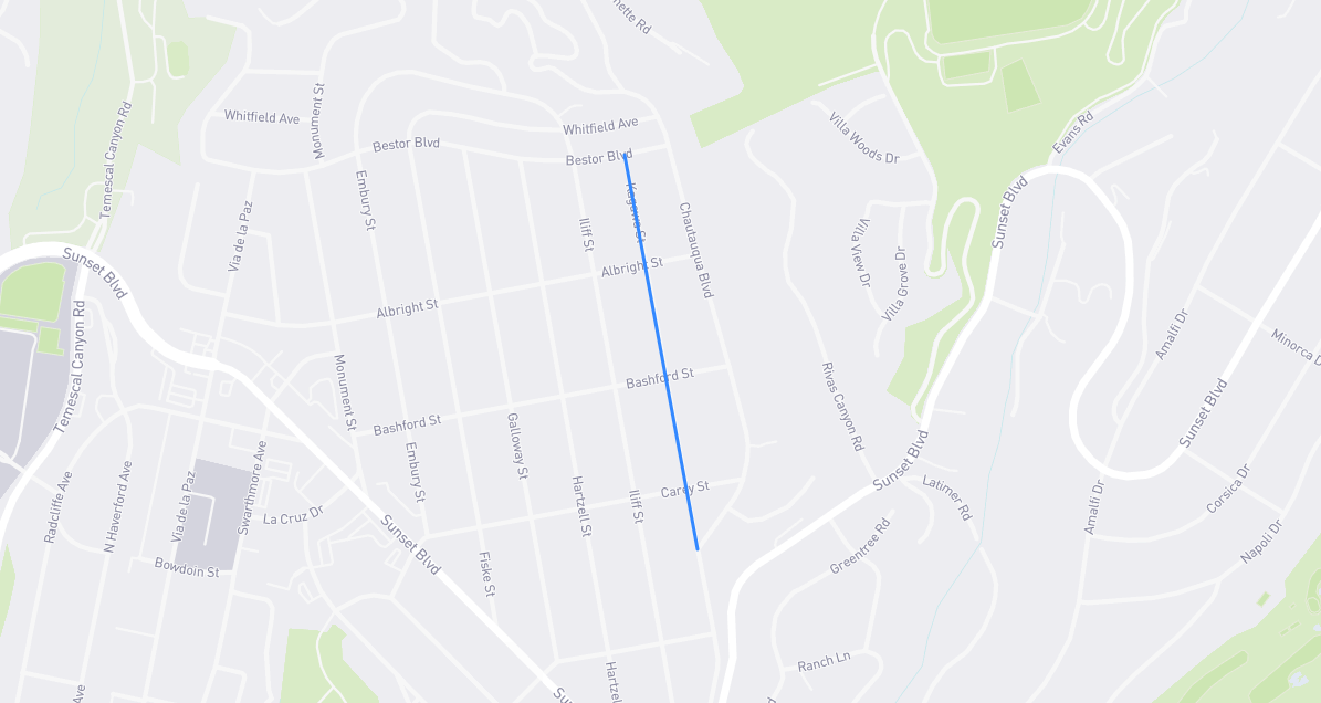 Map of Kagawa Street in Los Angeles County, California