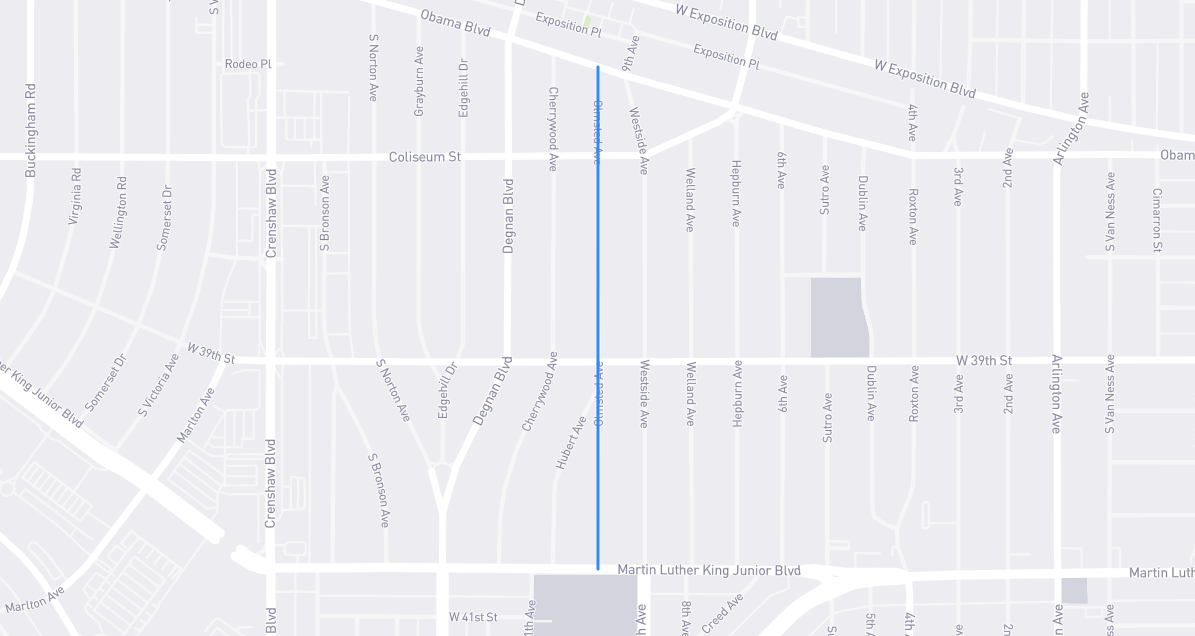 Map of Olmsted Avenue in Los Angeles County, California