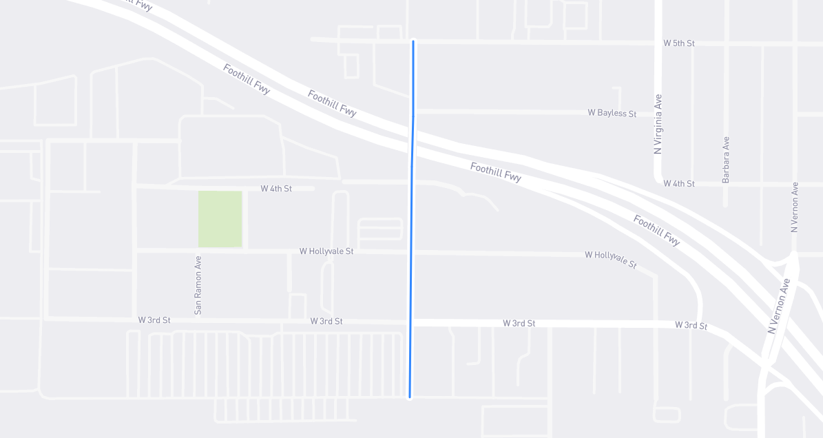 Map of Zachary Padilla Avenue in Los Angeles County, California