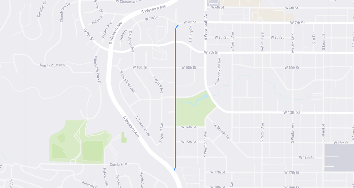 Map of Dodson Avenue in Los Angeles County, California