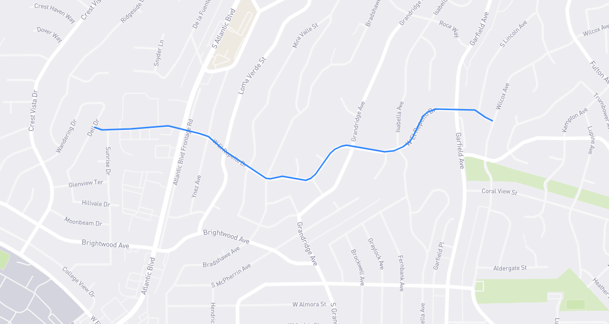 Map of El Repetto Drive in Los Angeles County, California