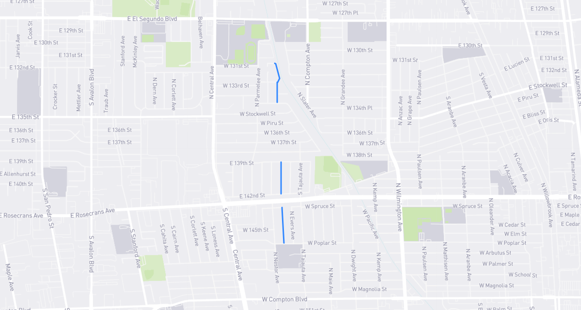 Map of Kalsman Avenue in Los Angeles County, California
