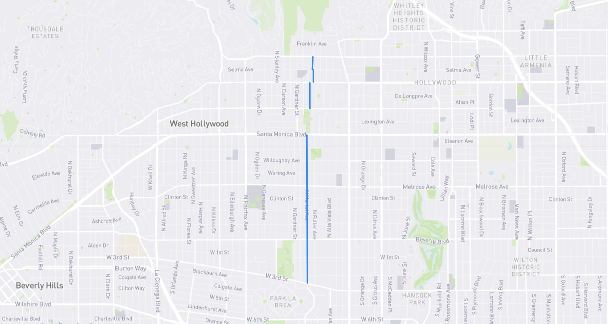 Map of Martel Avenue in Los Angeles County, California