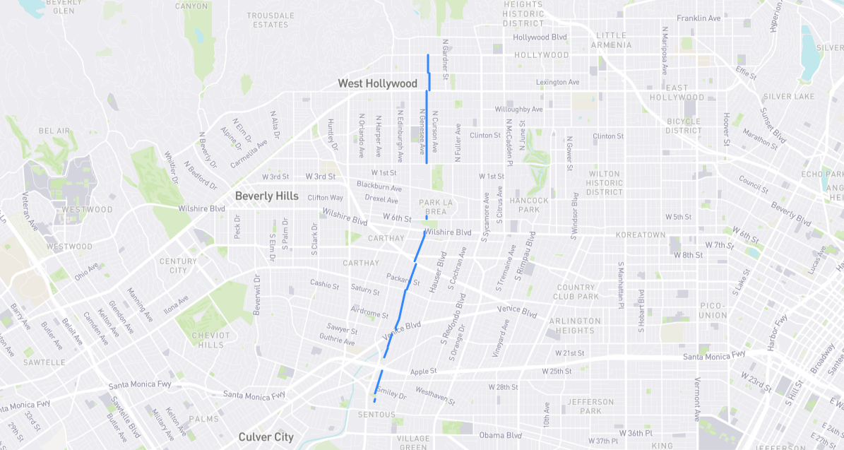Map of Spaulding Avenue in Los Angeles County, California