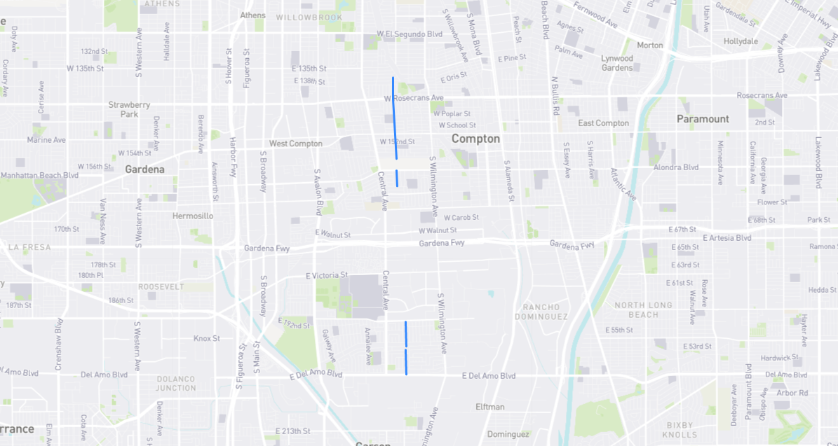 Map of Tajauta Avenue in Los Angeles County, California