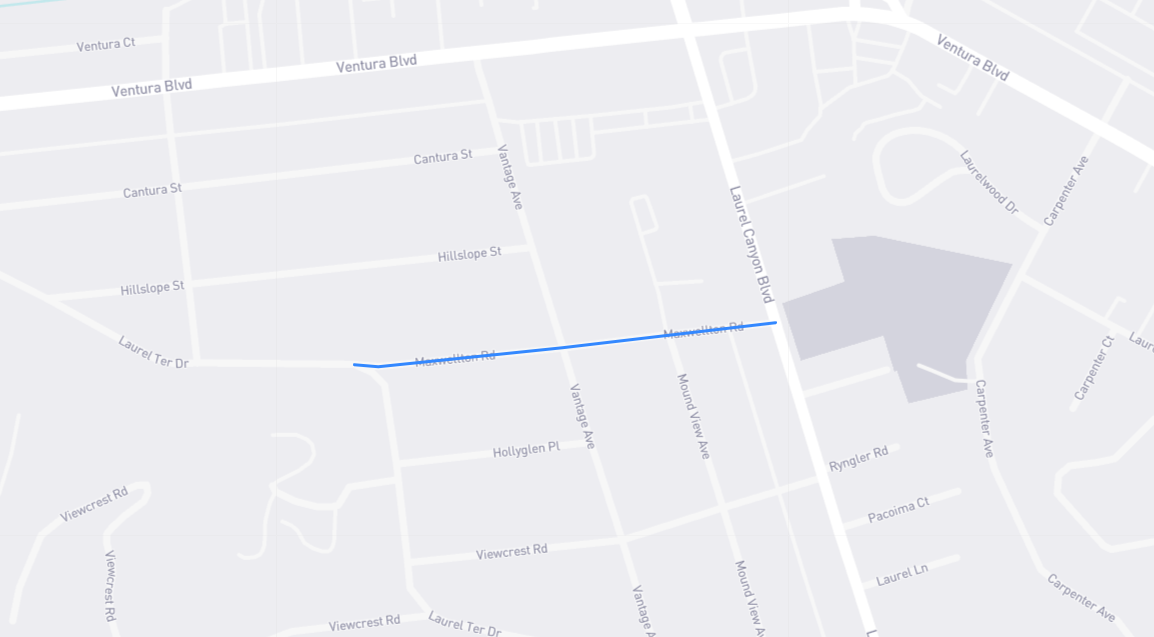 Map of Maxwellton Road in Los Angeles County, California
