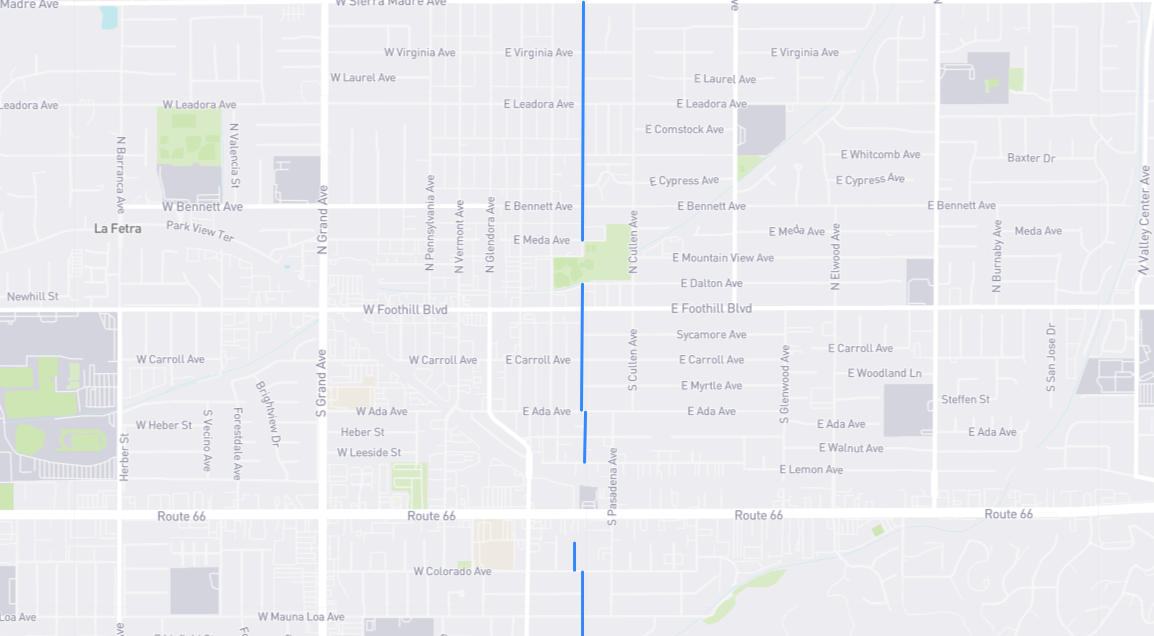 Map of Minnesota Avenue in Los Angeles County, California