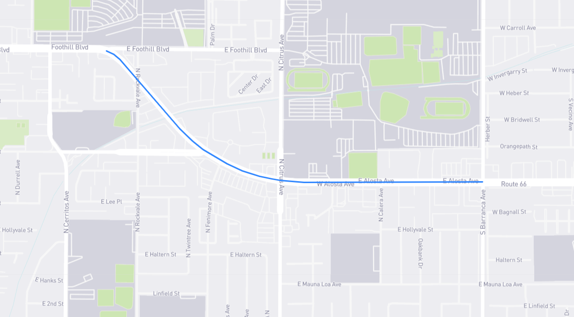 Map of Alosta Avenue in Los Angeles County, California
