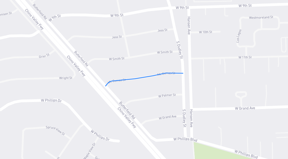 Map of Mc Comas Street in Los Angeles County, California