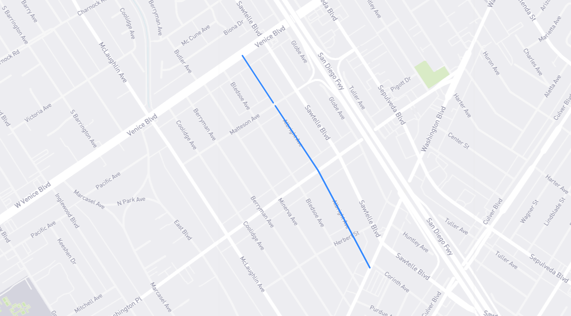 Map of Albright Avenue in Los Angeles County, California