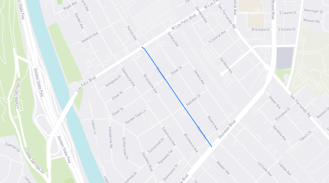 Map of Boyce Avenue in Los Angeles County, California