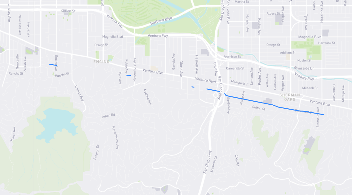 Map of Greenleaf Street in Los Angeles County, California