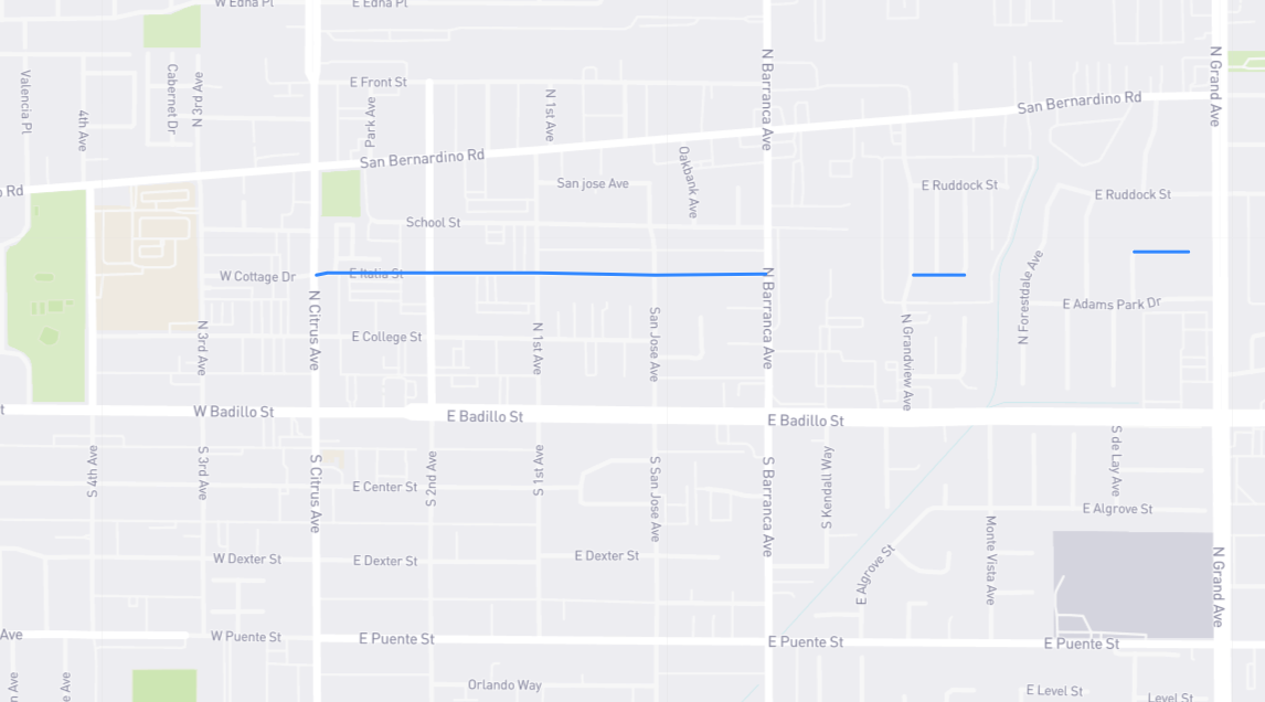 Map of Italia Street in Los Angeles County, California