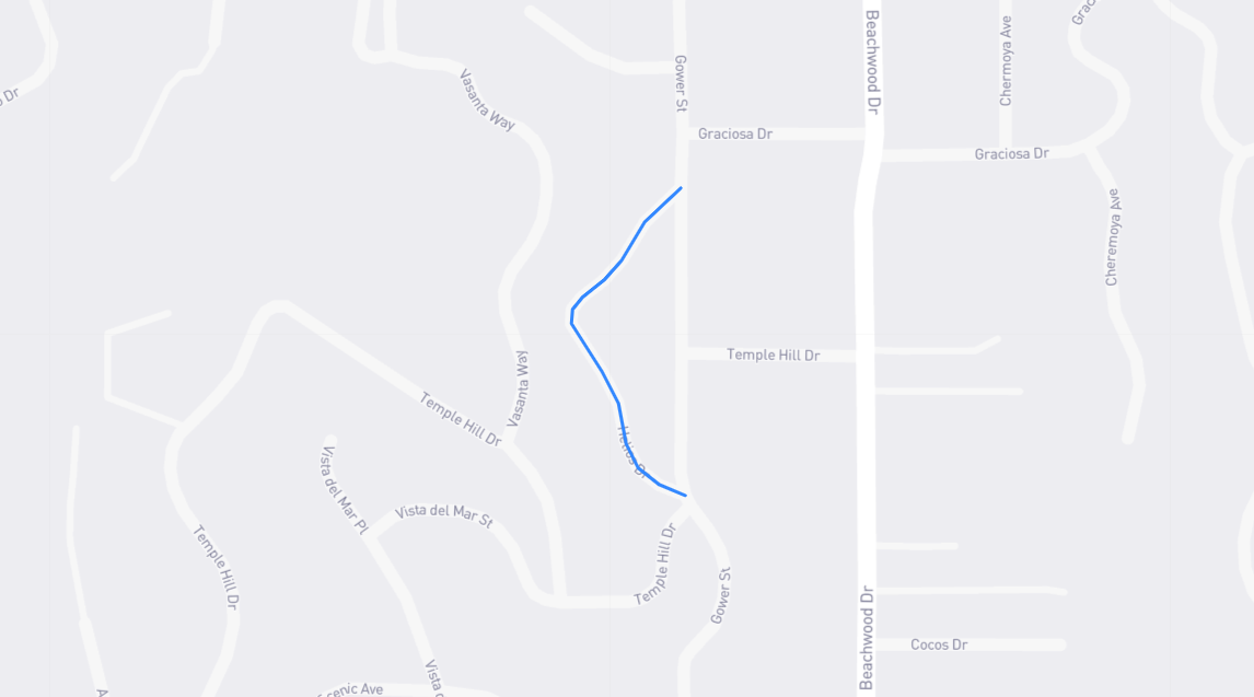 Map of Helios Drive in Los Angeles County, California
