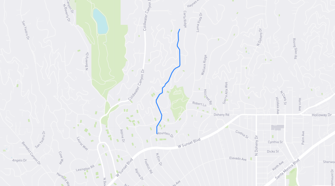 Map of Schuyler Road in Los Angeles County, California
