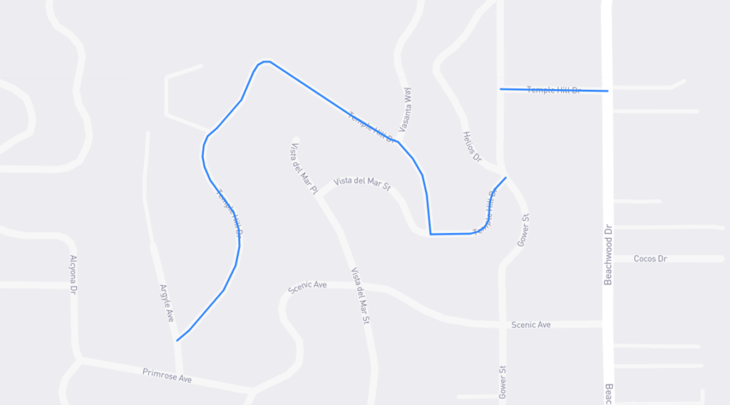 Temple Hill Drive L.A. Street Names