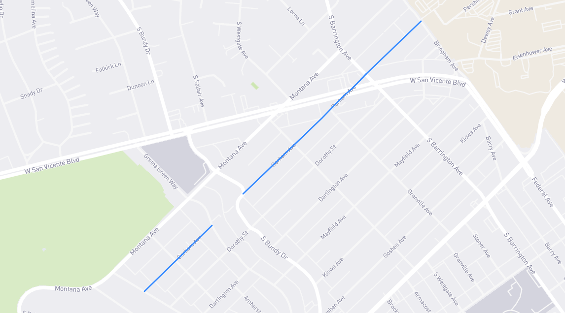 Map of Gorham Avenue in Los Angeles County, California