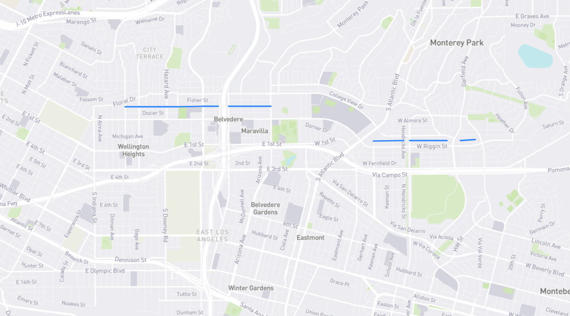 Map of Hammel Street in Los Angeles County, California