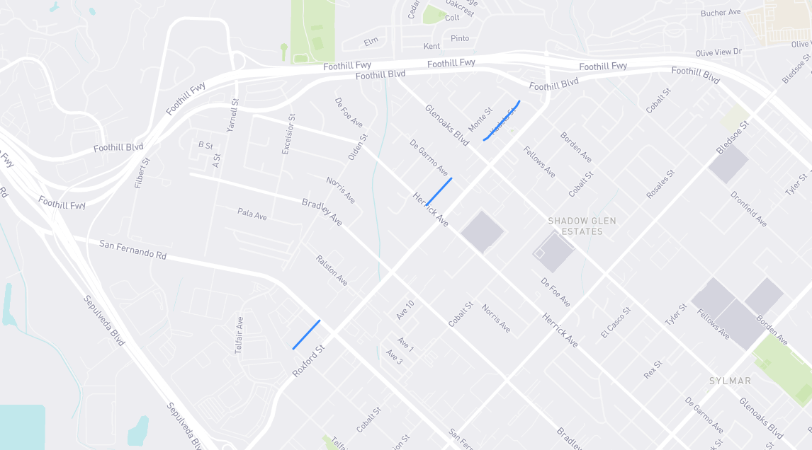 Map of Kadota Street in Los Angeles County, California
