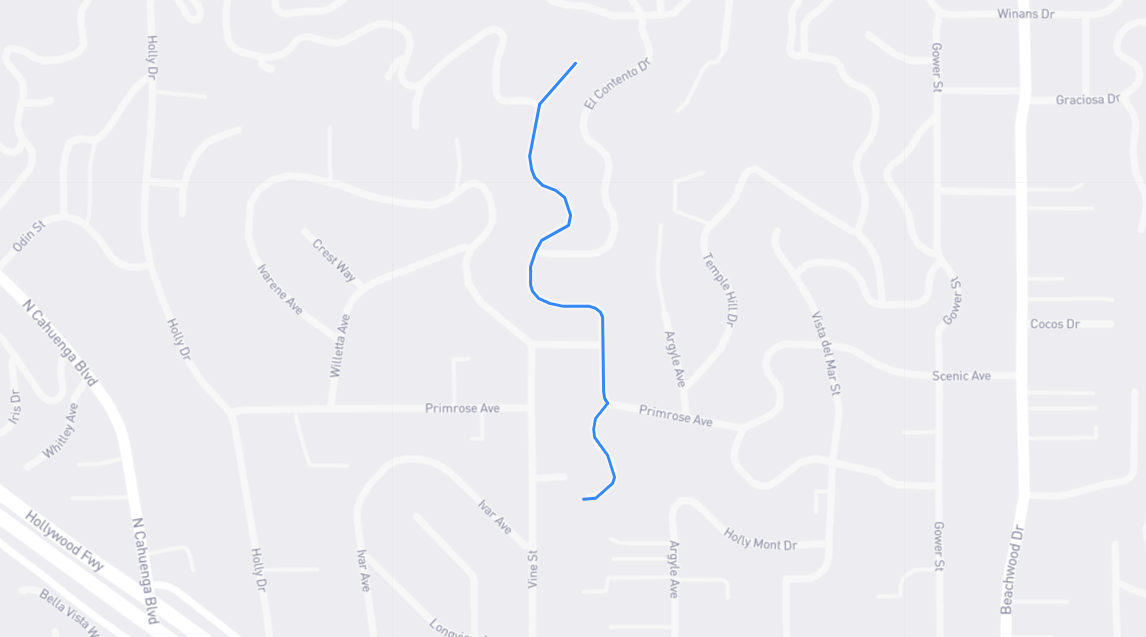 Map of Alcyona Drive in Los Angeles County, California