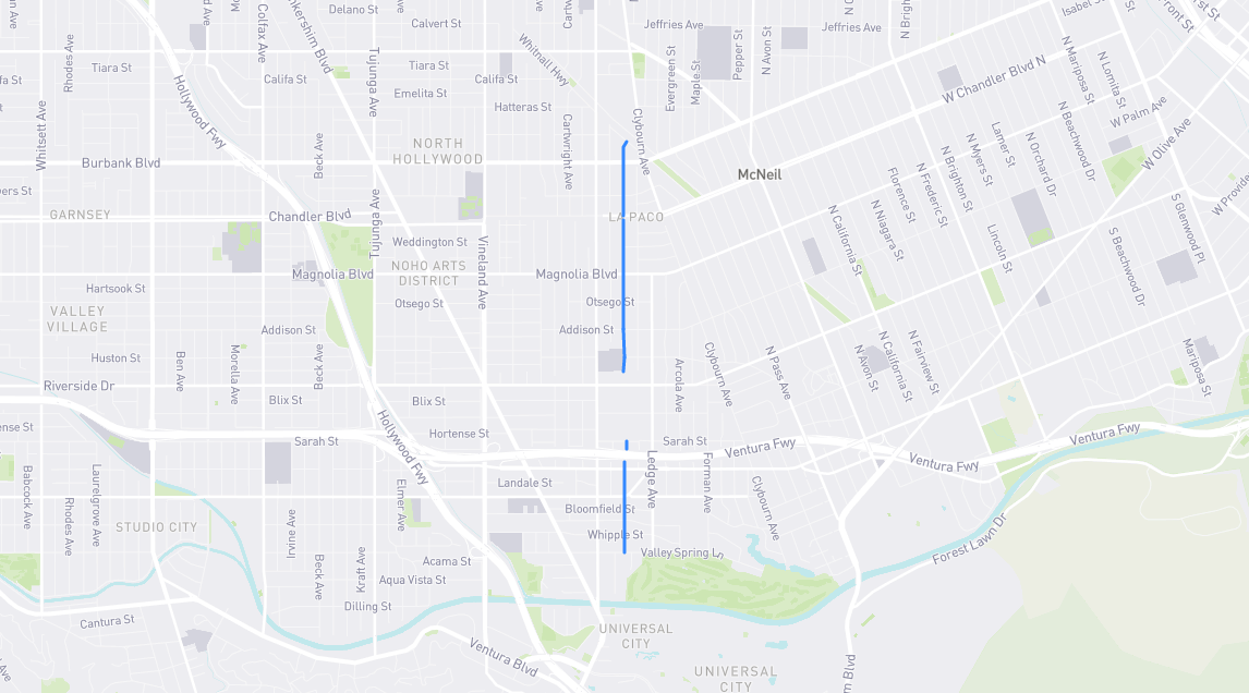 Map of Strohm Avenue in Los Angeles County, California