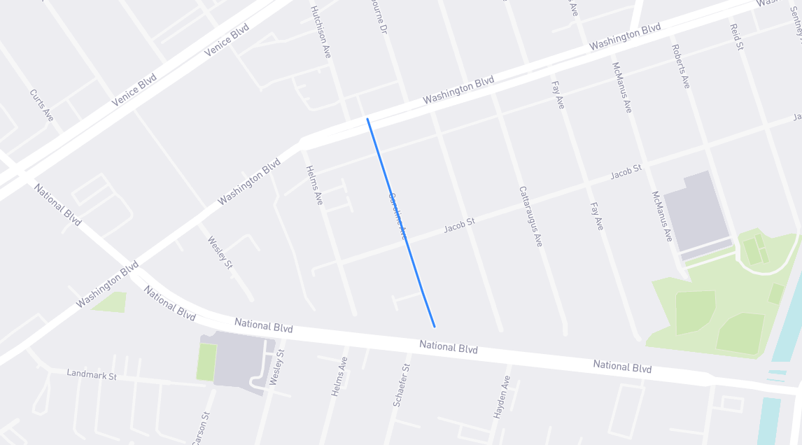 Map of Caroline Avenue in Los Angeles County, California