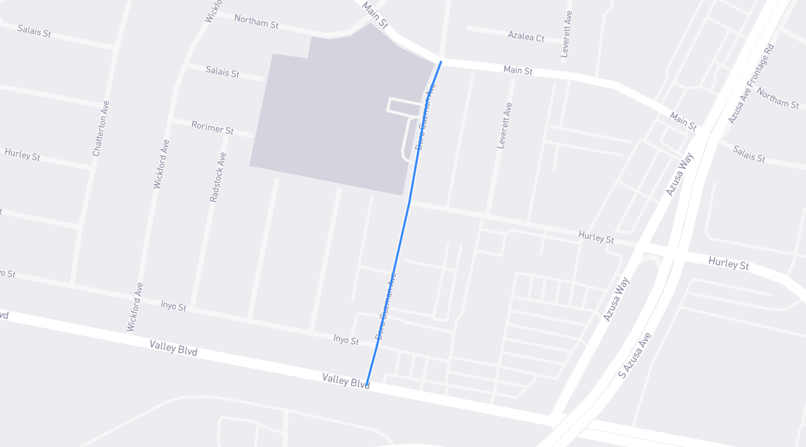 Map of Dora Guzman Avenue in Los Angeles County, California