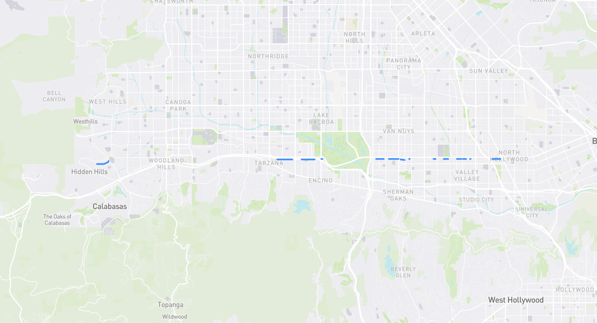 Map of Killion Street in Los Angeles County, California