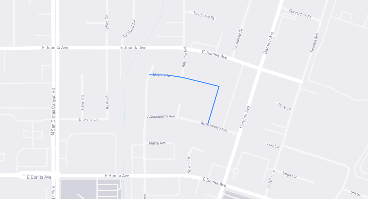 Map of Majella Avenue in Los Angeles County, California