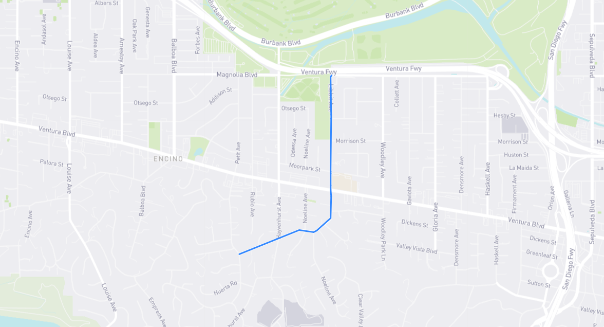Map of Libbit Avenue in Los Angeles County, California