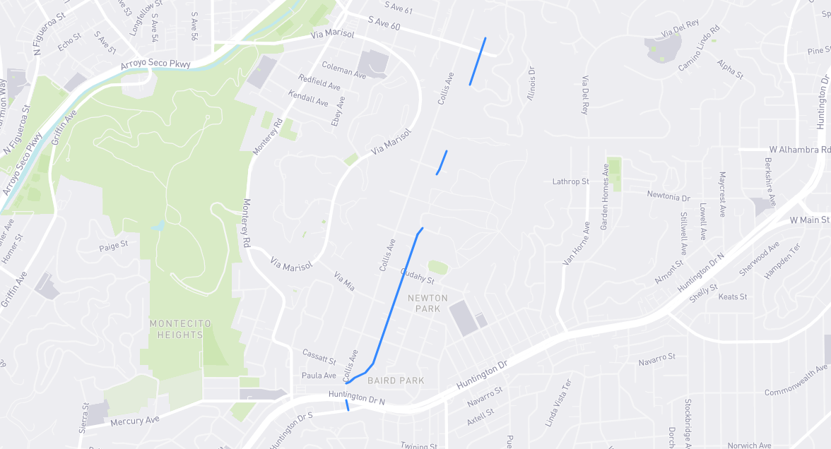 Map of Harriman Avenue in Los Angeles County, California