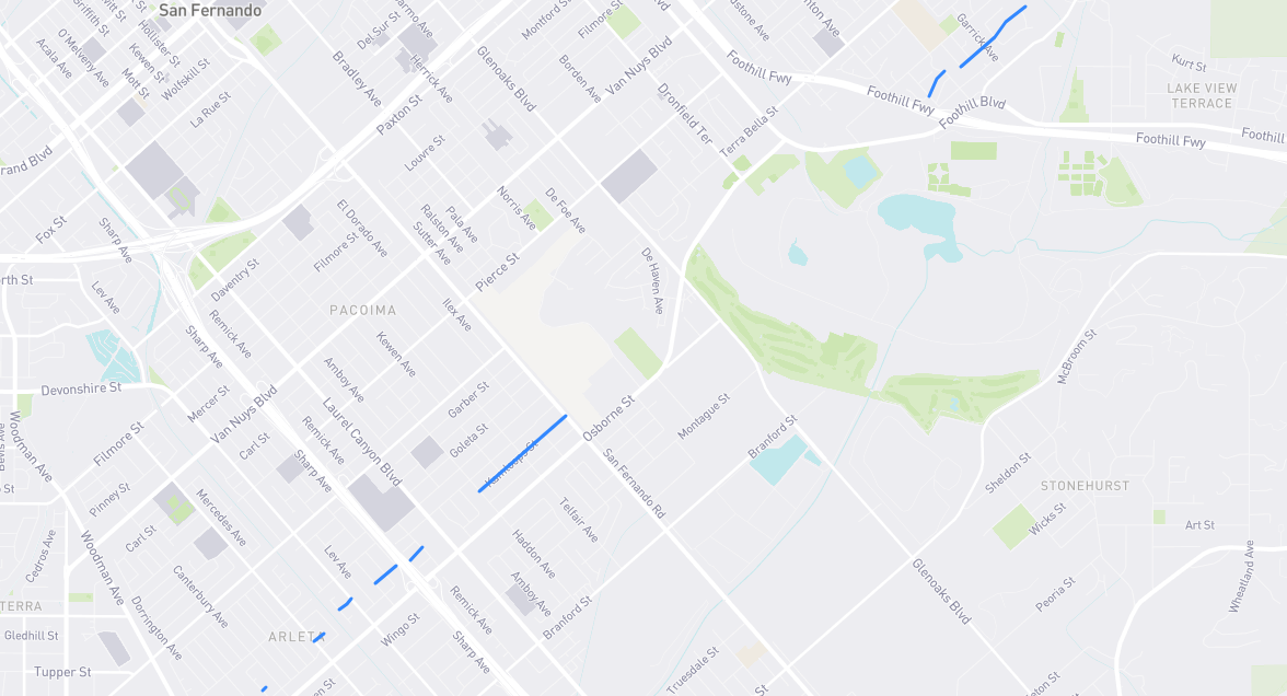 Map of Kamloops Street in Los Angeles County, California