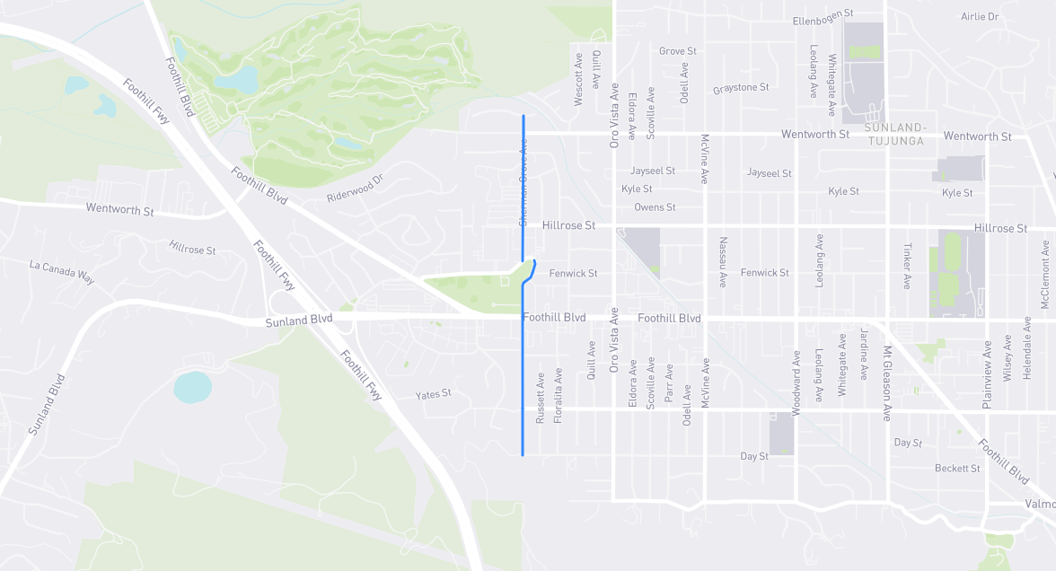 Map of Sherman Grove Avenue in Los Angeles County, California