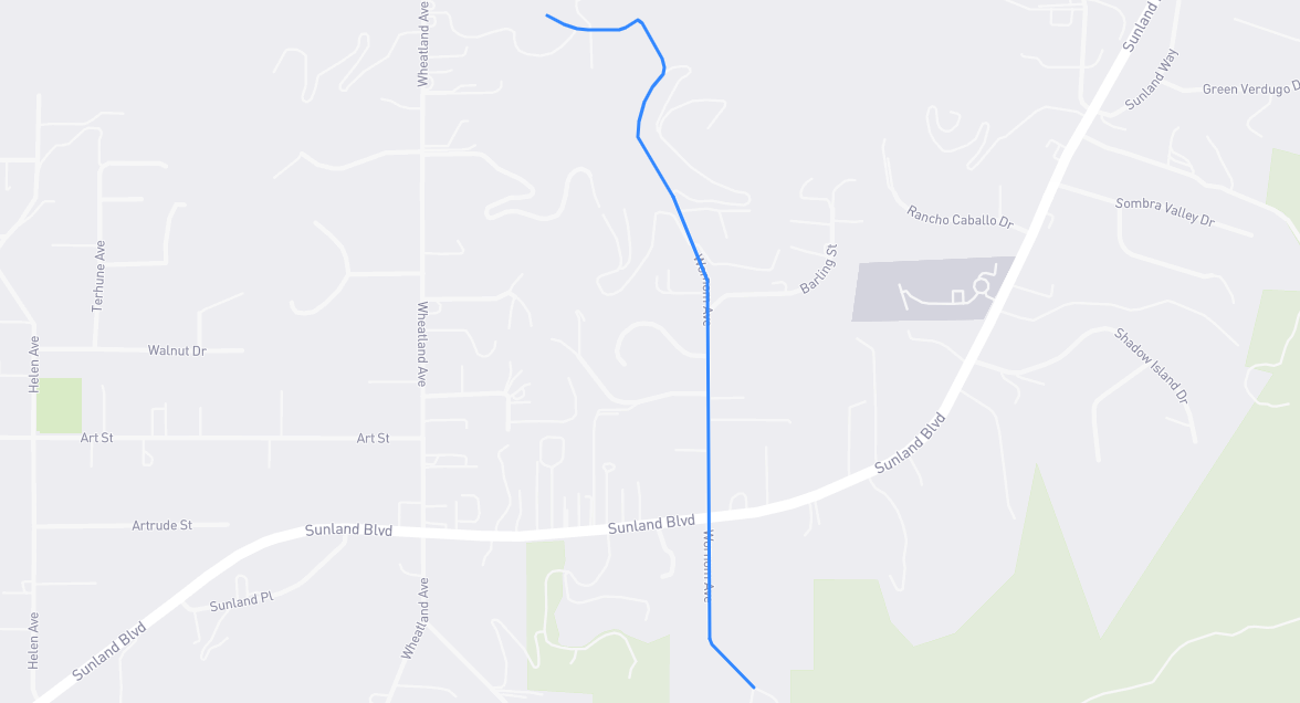 Map of Wornom Avenue in Los Angeles County, California